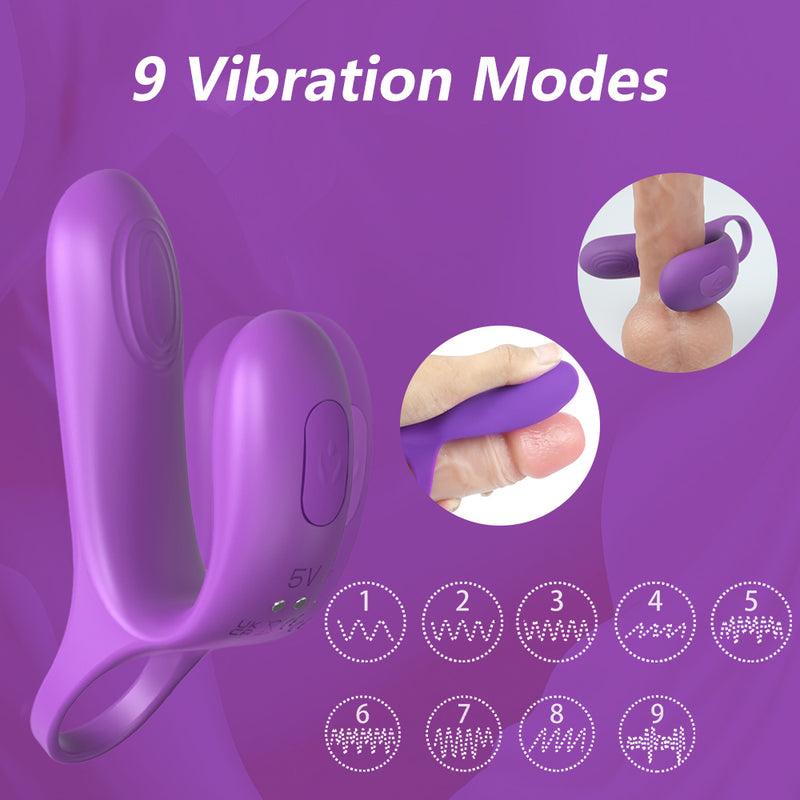 Vibrating Cock Ring for Couples, Waterproof and Rechargeable - YoYoLemon 3